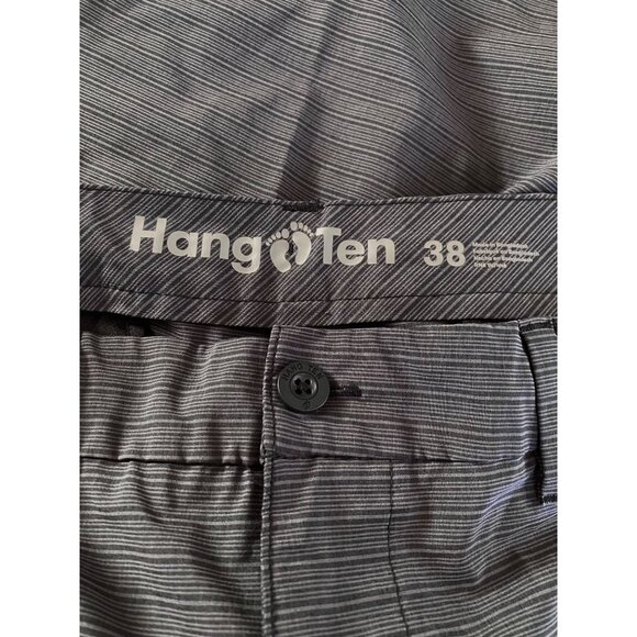 Hang Ten Men's Hybrid Shorts - grey strip, size 38 - Picture 2 of 3